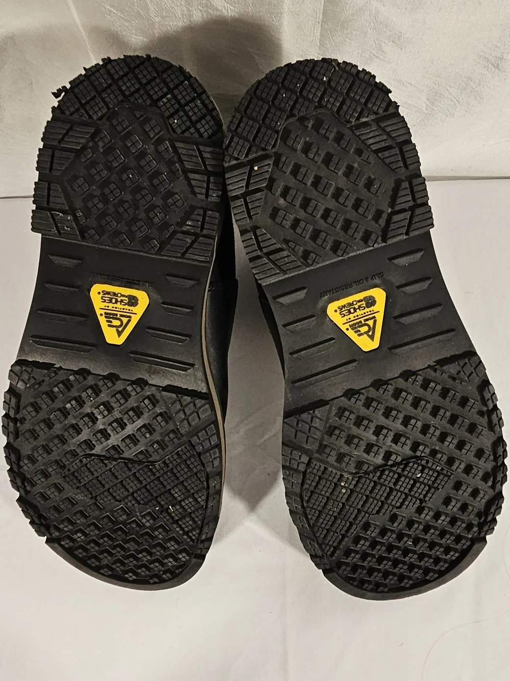Men's Black Leather Slip-On Work Boots #286